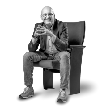 Man sitting on a seat illustration