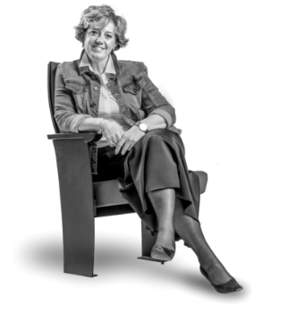 Woman sitting on a seat illustration